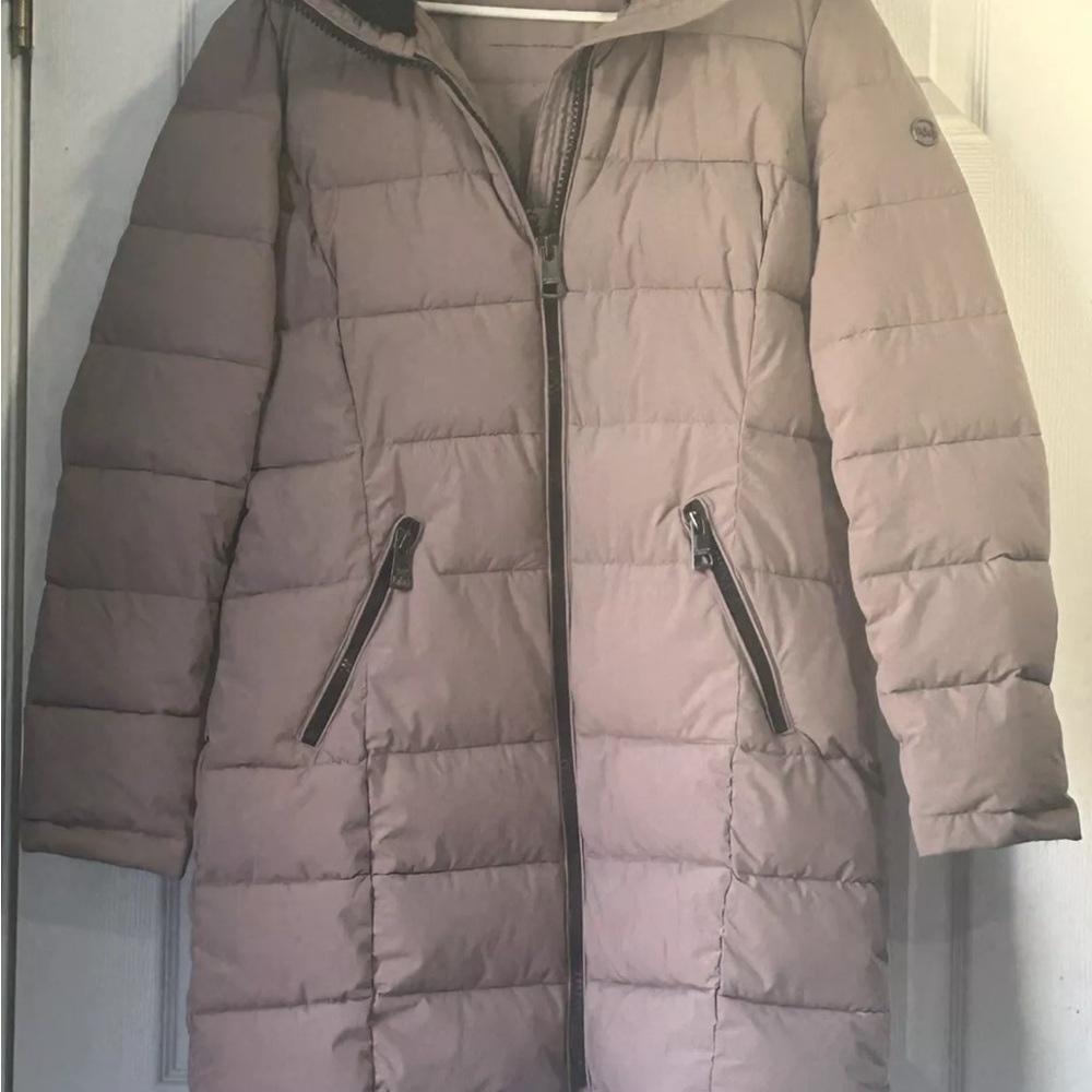 Andrew Marc Long Parka Puffer‎ Jacket Womens Size Medium NWOT Lavender